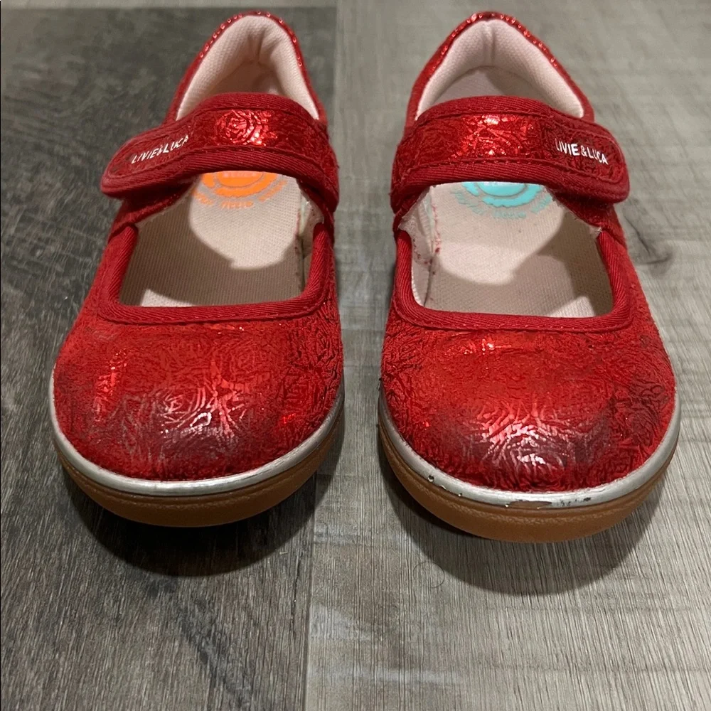 Livie & Luca Metallic Red Mary Jane size 10 - Picture 4 of 11